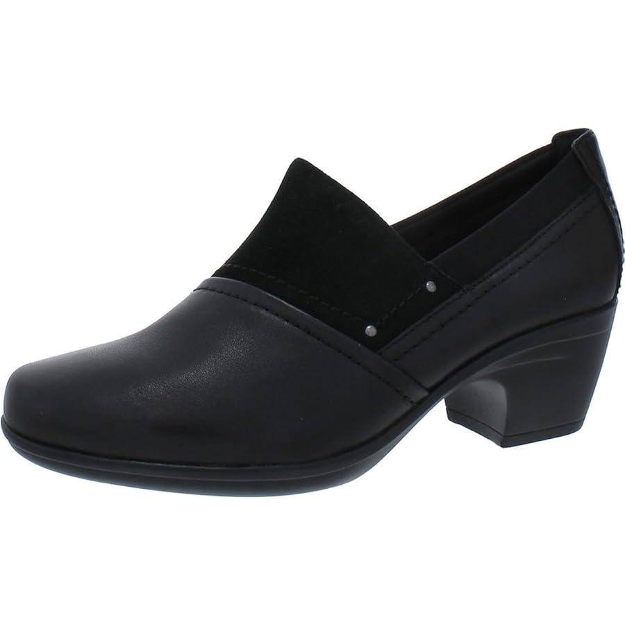 Amazon.com | Clarks Women's Emily Step Loafer, Black Leather
